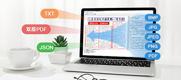 Support for recognizing BMP, JPG, JPEG, PNG, PDF and other mainstream image formats; export JSON, TXT, double PDF and other formats of the file