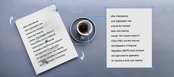 Le SDK de reconnaissance de texte TH-OCR permet la correction automatique de l'inclinaison, la rotation automatique, la suppression automatique des soulignements, le nettoyage automatique, la découpe automatique et d'autres fonctions.